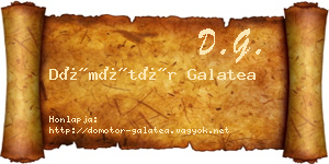 Dömötör Galatea névjegykártya